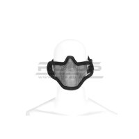 Halbmaske Stahlnetz - Steel Half Face Mask - Schwarz